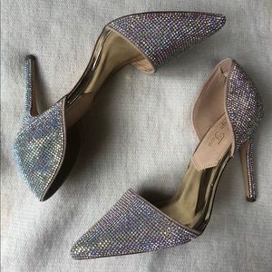Rhinestone Pointed Toe Heels